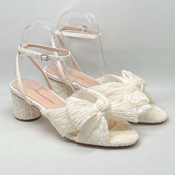 Loeffler Randall Dahlia White Lace Bow Sandals size 7.5 - Picture 3 of 14